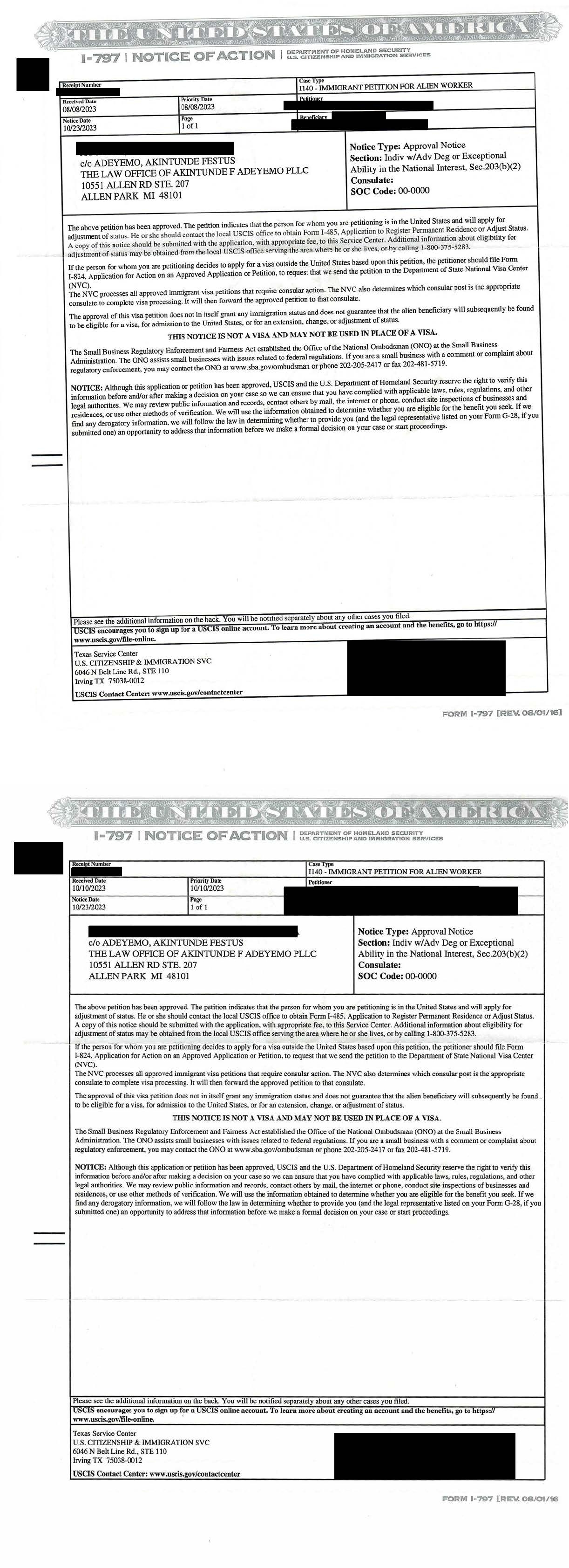 EB-2 (NIW) APPROVED FOR A CLIENT IN THE FIELD OF INDUSTRIAL