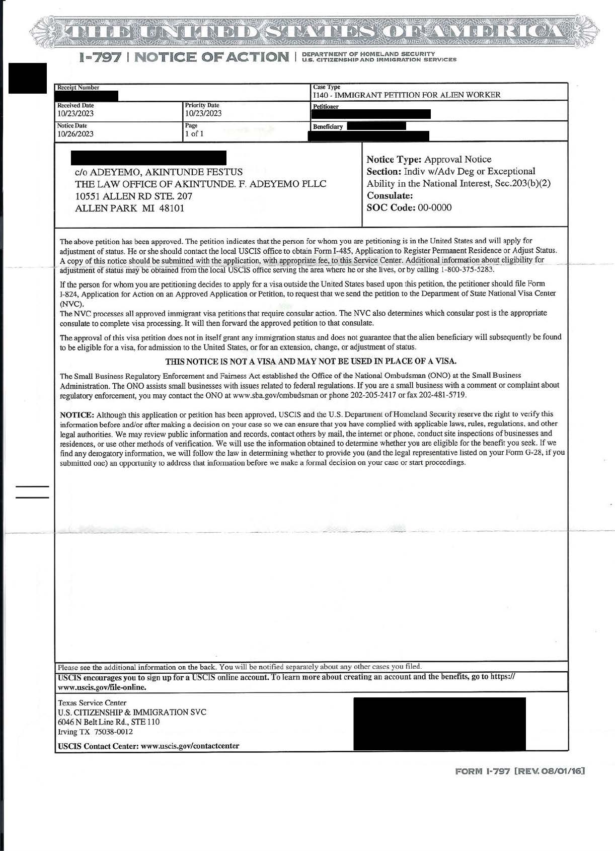 Understanding EB2 National Interest Waiver (NIW) - Approval